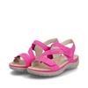 Rieker Twin Velcro Cross Strap Sandal - Fuchsia
